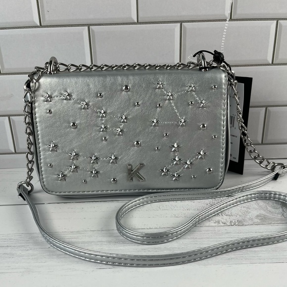 Kendall & Kylie Handbags - Kendall &Kylie Women Crossbody Bag Silver Star Stud